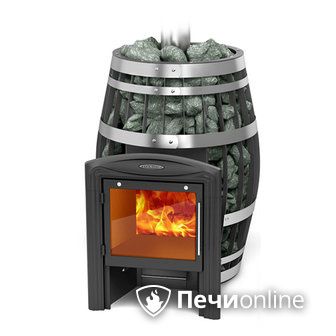 Дровяная банная печь TMF Саяны XXL 2015 Carbon Витра с закрытой каменкой в Красноуфимске