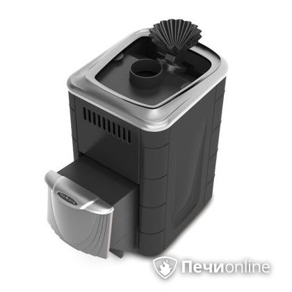 Дровяная банная печь TMF Гейзер Мини 2016 Carbon закрытая каменка нержавеющая дверь антрацит в Красноуфимске