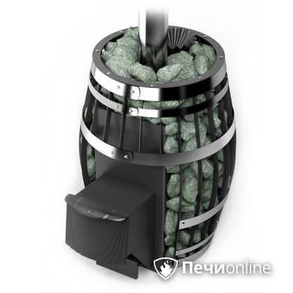 Дровяная банная печь TMF Саяны XXL 2015 Inox с закрытой каменкой и теплообменником дверь антрацит в Красноуфимске