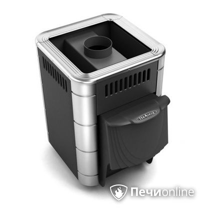 Дровяная банная печь TMF Оса Inox дверь антрацит короткий канал антрацит в Красноуфимске